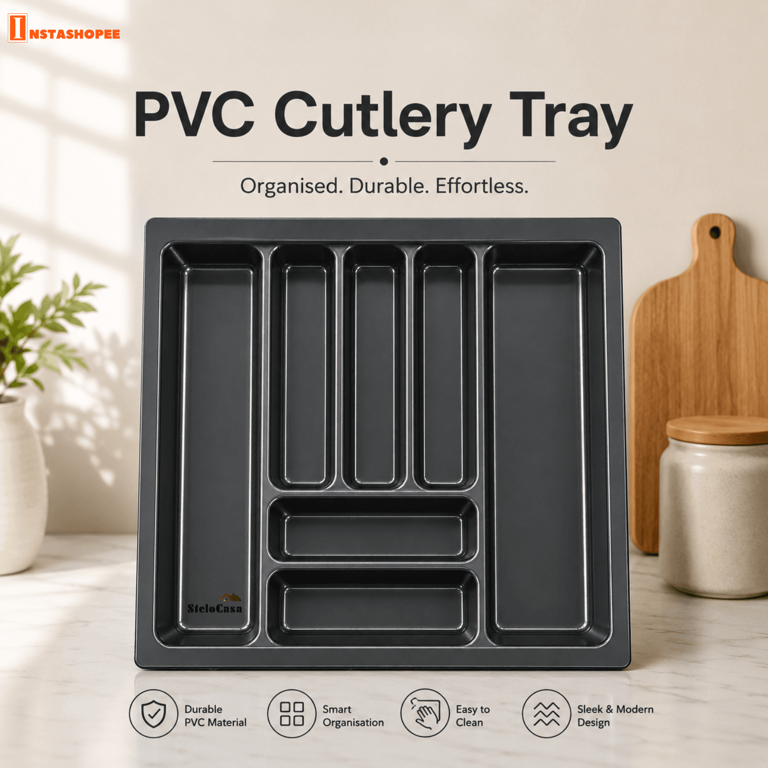 PVC Cutlery Tray For Kitchen