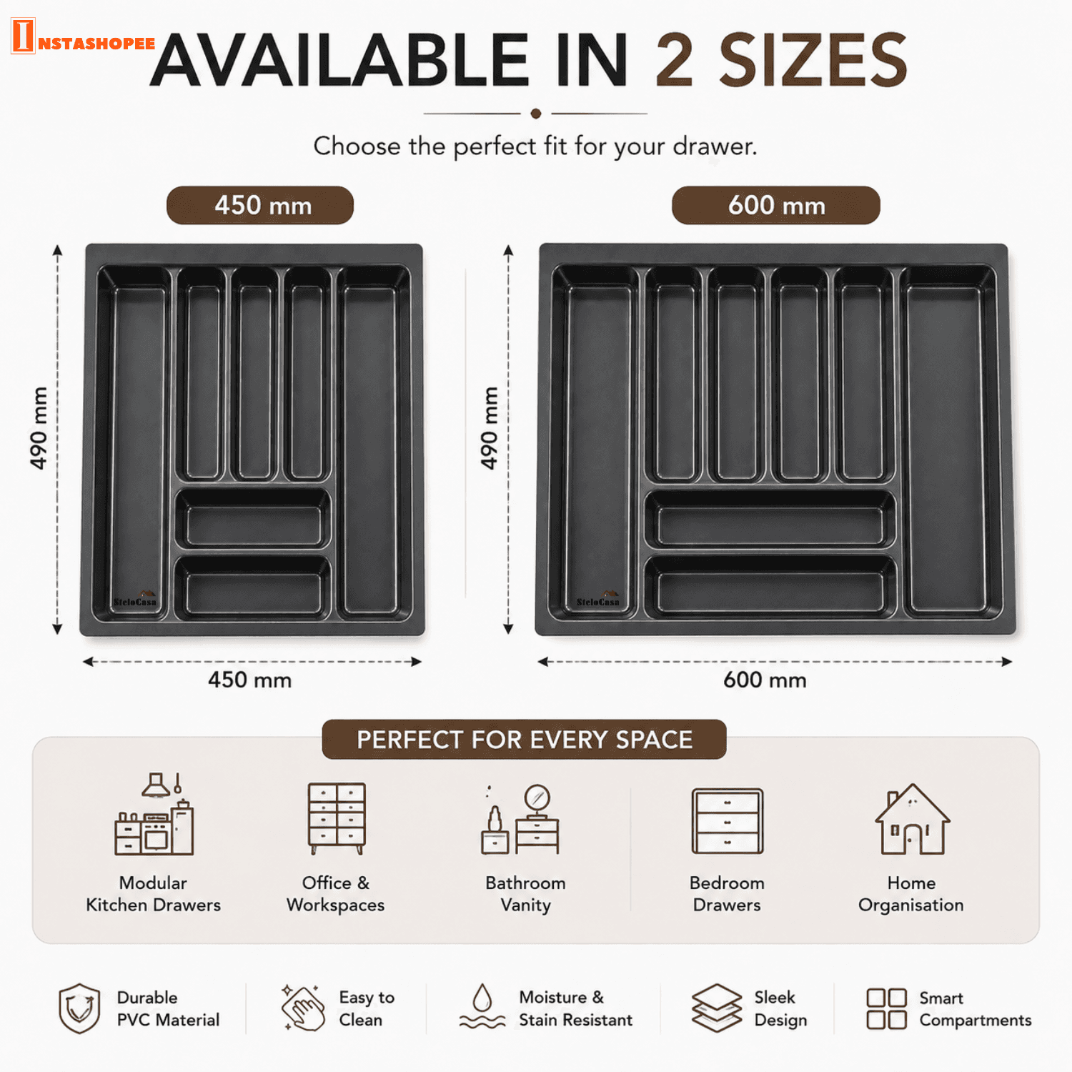 PVC Cutlery Tray For Kitchen - Image 5