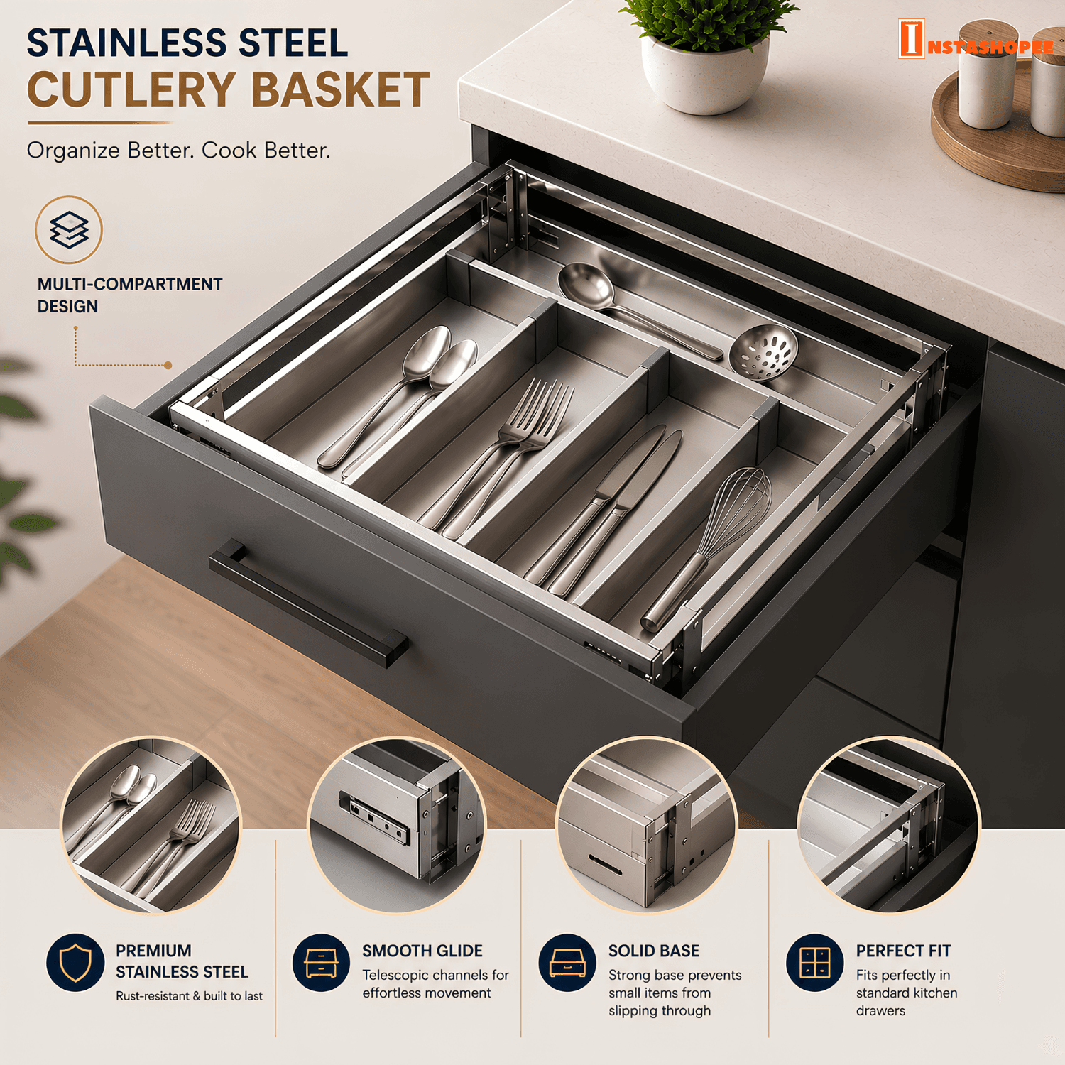 Stelocasa ACP Cutlery Basket - Image 2