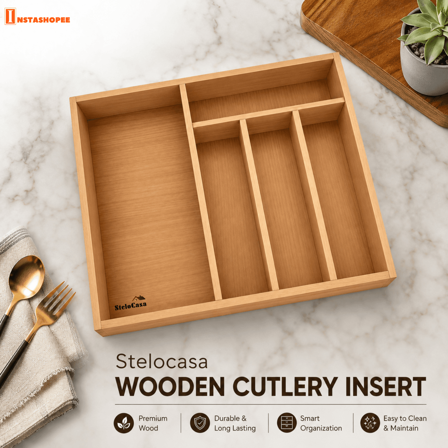 Stelocasa Wooden Cutlery Insert - Image 1