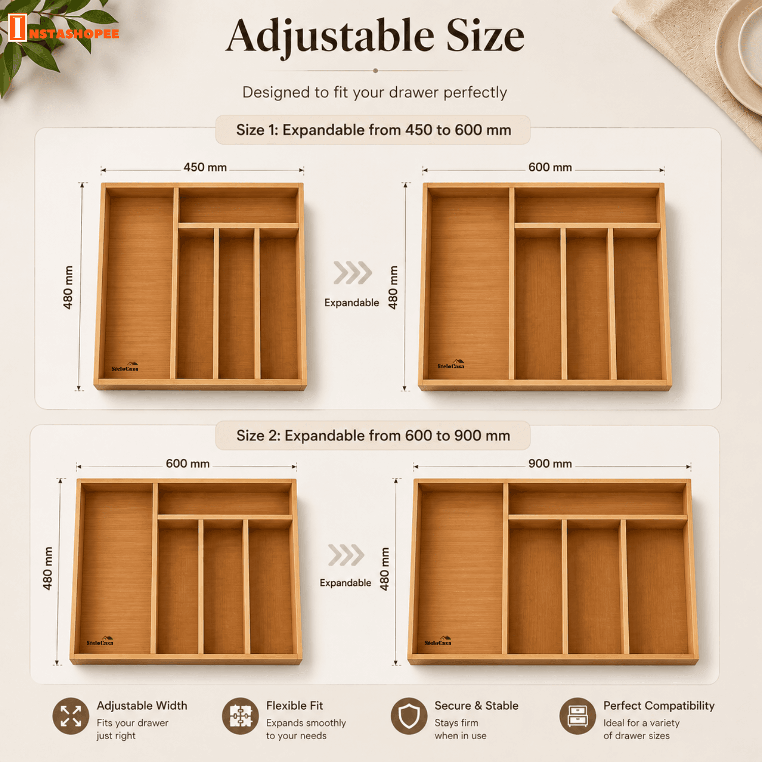 Stelocasa Wooden Cutlery Insert - Image 5