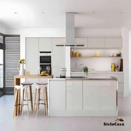stelocasa Island modular kitchen white 113