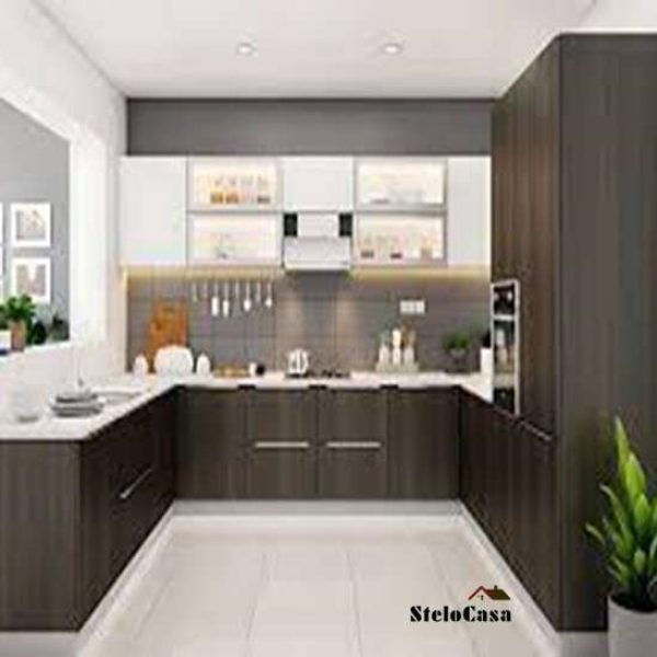 Stelocasa U shape modular kitchen brown 441